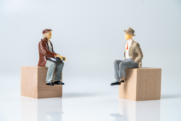 Building Blocks on table with white background