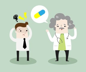 Businessman go to the doctor