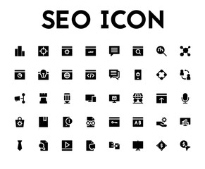 SEO Icon Set Glyph 32 px