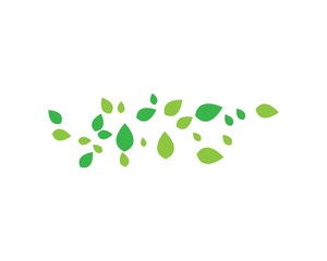 Logos of green leaf ecology nature element vector icon