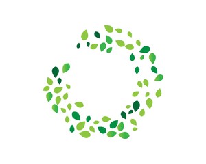 Logos of green leaf ecology nature element vector icon