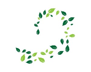 Logos of green leaf ecology nature element vector icon