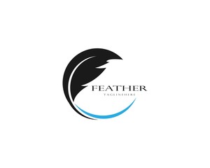 feather logo vector template