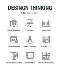 DESINGN THINKING LINE ICON SET