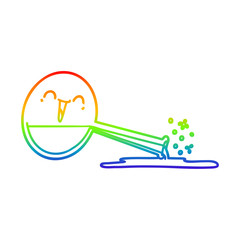 rainbow gradient line drawing happy cartoon spilled chemicals