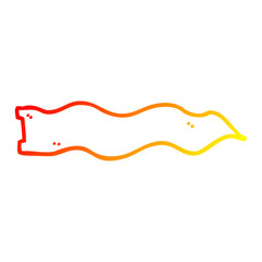warm gradient line drawing cartoon waving banner