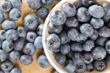Blueberry berries on a table