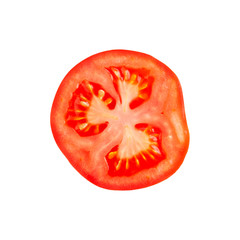 Tomato. Fresh vegetable isolated over white background.