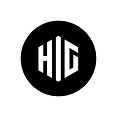 Initial Letter HIC or HIG Logo, Hexagonal Icon Design - Vector
