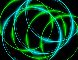 Multicolored abstraction. Movement of figures