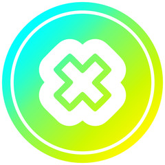 multiplication sign circular in cold gradient spectrum