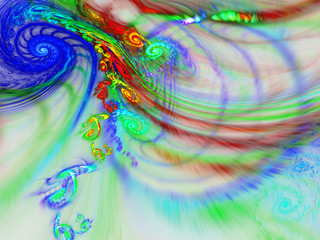 abstract chaotic fractal background 3D rendering illustration