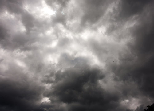 Dark and Dramatic Storm Clouds Area Background