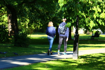 A walk in the park in Gothenburg, Sweden