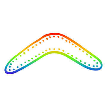recommend clip art: rainbow gradient line drawing cartoon boomerang