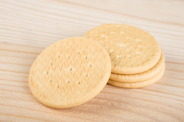 Handmade Cookies on the wooden desk homemade bakery concept