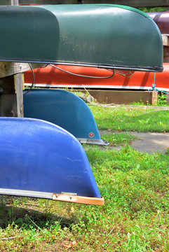 Colorful Canoes