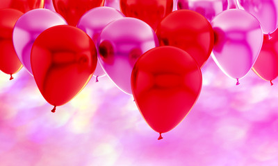 balloon purple red pink birthday background party 