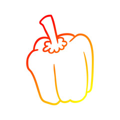 warm gradient line drawing fresh organic pepper