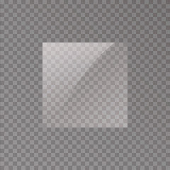 The texture of glass, mirrors, windows. Square glass plate. Light effect for a picture or a mirror. Beautiful realistic reflection. The interior of the house.