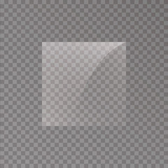 The texture of glass, mirrors, windows. Square glass plate. Light effect for a picture or a mirror. Beautiful realistic reflection. The interior of the house.