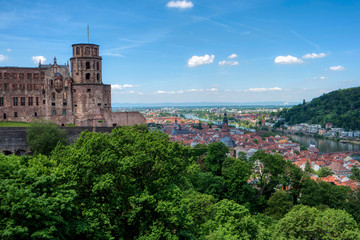 Fototapeta premium Widok na miasto Heidelberg w Niemczech