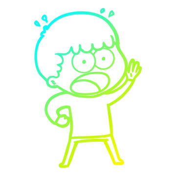 recommend clip art: cold gradient line drawing cartoon shocked man