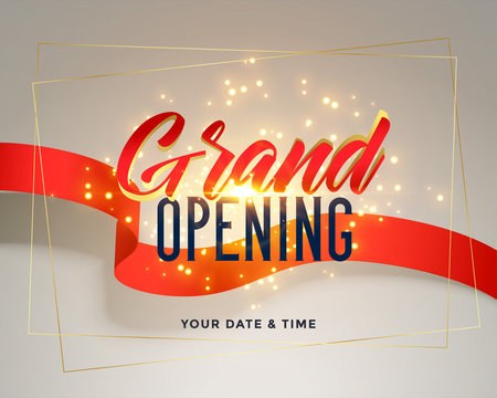 Grand Opening Celebration Flyer Greeting Background