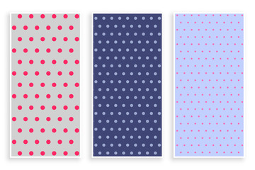 polka dots pattern banner set