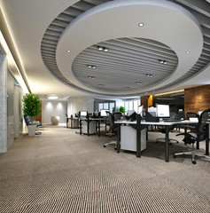 Obraz premium 3d render working office