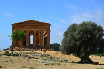 Fototapeta na wymiar Temple of Concordia in Agrigento, Italy
