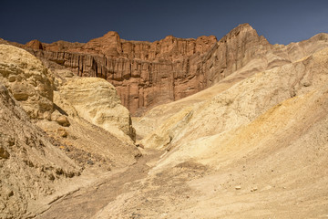 Red Cathedral at the golden canyon in Death Valley National Park