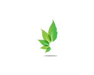 Logos of green leaf ecology nature element vector icon