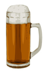 Bierglas mit Henkel