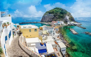 Fotobehang Landscape with Sant Angelo village, coast of Ischia, italy © Serenity-H