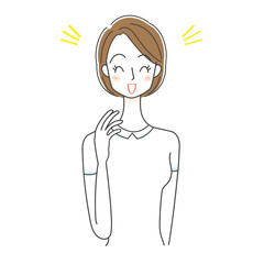 女性　看護師　医療従事者　白衣