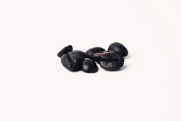 coffee beans white background isolated