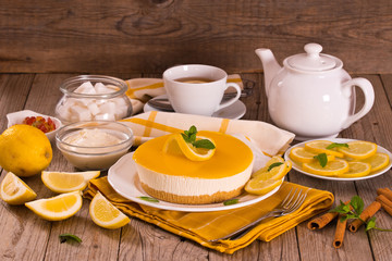 Lemon and mascarpone cheesecake.