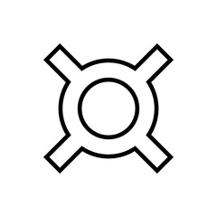 Vector image of a flat, isolated symbol of the universal denomination of the currency. Universal symbol for black currency