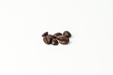 coffee beans white background isolated