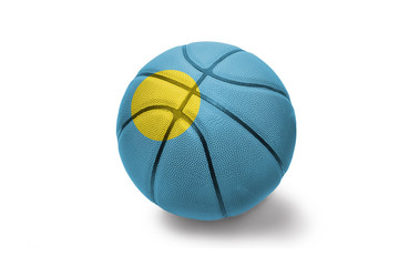 basketball ball with the national flag of Palau on the white background
