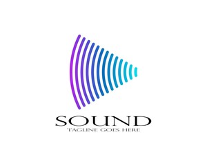 sound wave ilustration logo vector icon template