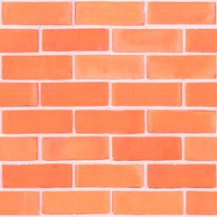 Seamless design vintage style orange brown tone brick wall detailed pattern textured background