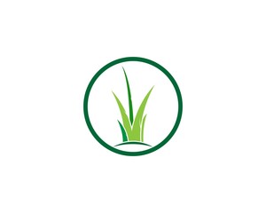 Grass logo vector template