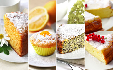 Collage of sweet pastry
