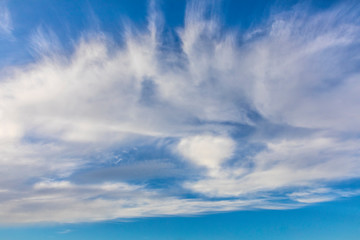 scenic soft clouds in late afternoon with  blue sky