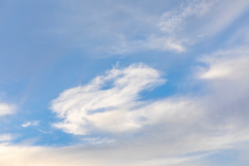 scenic soft clouds in late afternoon with  blue sky