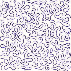 Doodle hand drawn background. Vector illustration. Whimsical winding lines.