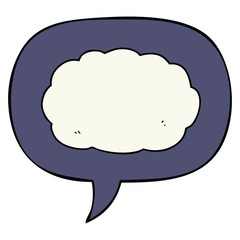 cartoon cloud and speech bubble