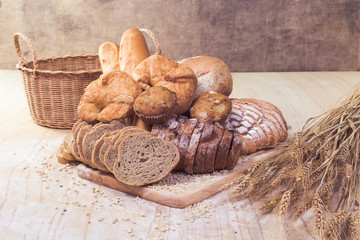 Assorted bread and pastry